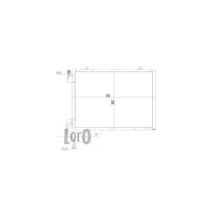 Abakus 0170160028 Air Conditioning Condenser For Ford Fiesta | ML Performance UK