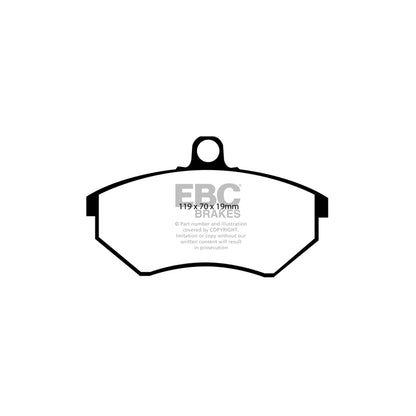 EBC PD03KF1069 Seat VW Yellowstuff Front Brake Pad & Plain Disc Kit - Girling/TRW Caliper (Inc. Cordoba, Ibiza, Corrado, Golf) 2 | ML Performance UK Car Parts