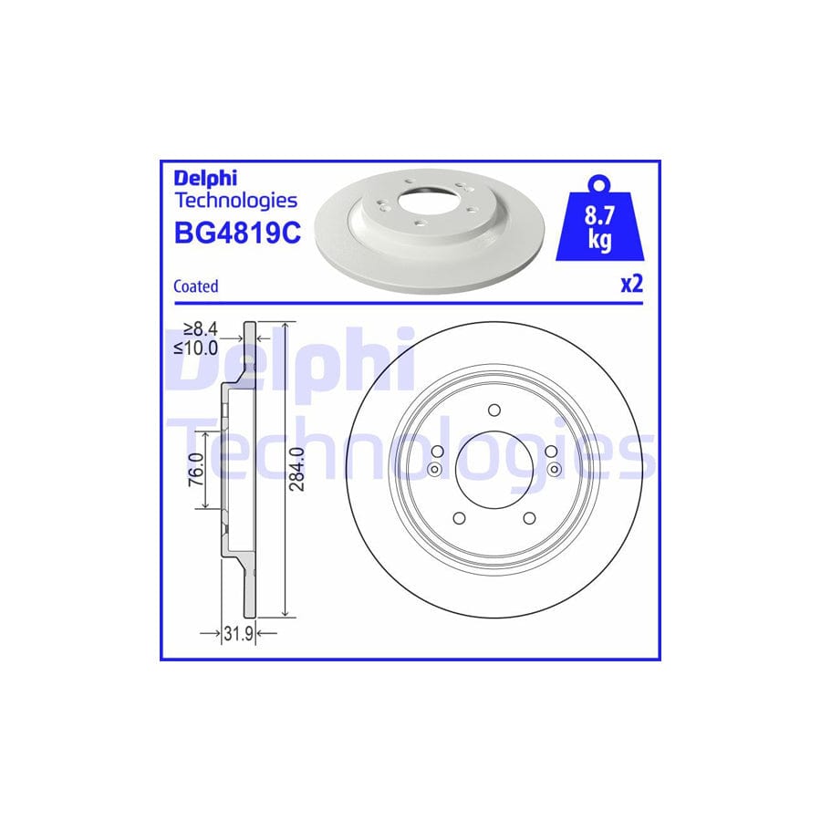 Delphi Bg4819C Brake Disc