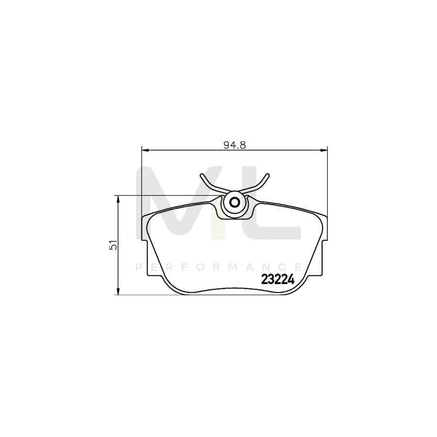 TEXTAR 2322415 Brake pad set not prepared for wear indicator, with brake caliper screws, with accessories | ML Performance Car Parts