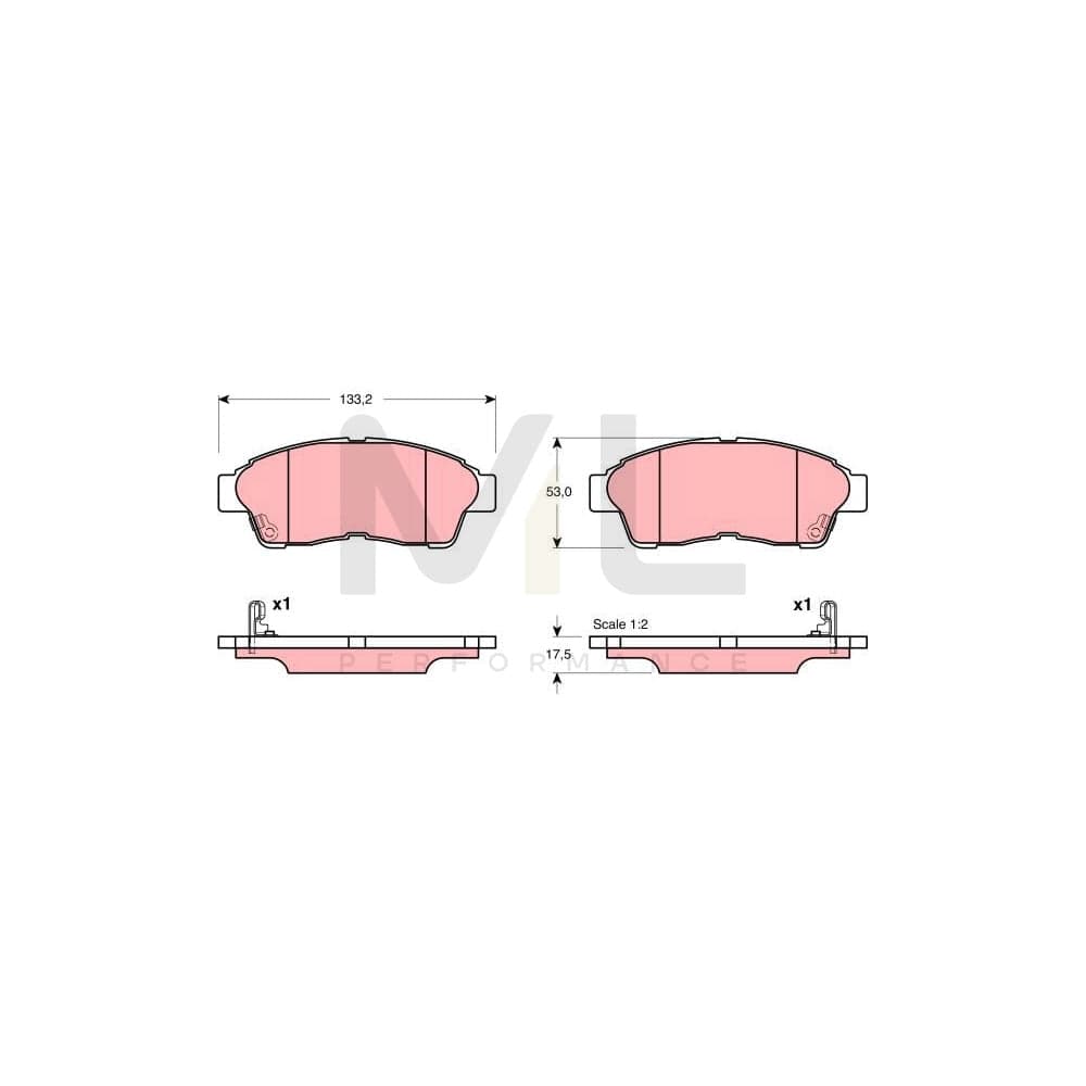 TRW Gdb3147 Brake Pad Set With Acoustic Wear Warning | ML Performance Car Parts