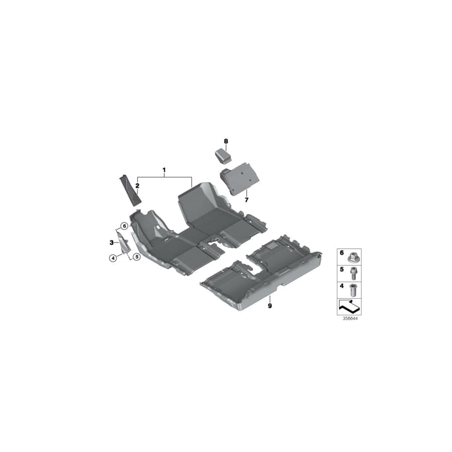 Genuine BMW 07147334656 I15 Blind Rivet Nut, Flat Headed M6 (Inc. i3 94Ah Rex, i3 120Ah Rex & i3 60Ah Rex) | ML Performance UK Car Parts