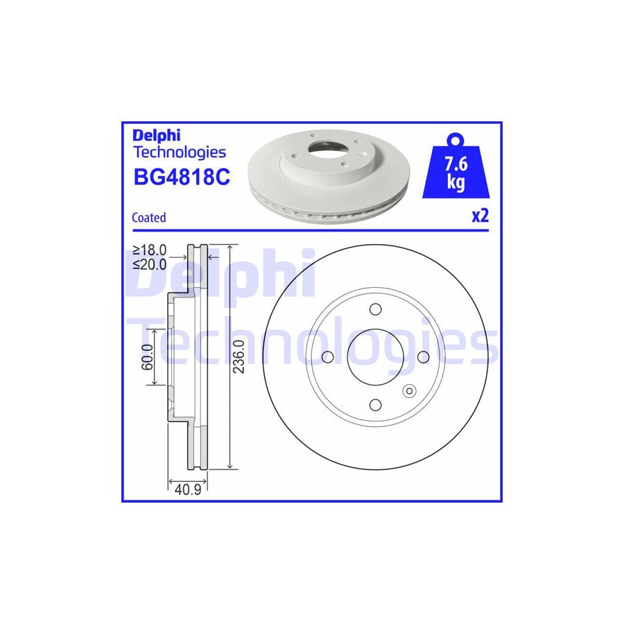 Delphi Bg4818C Brake Disc