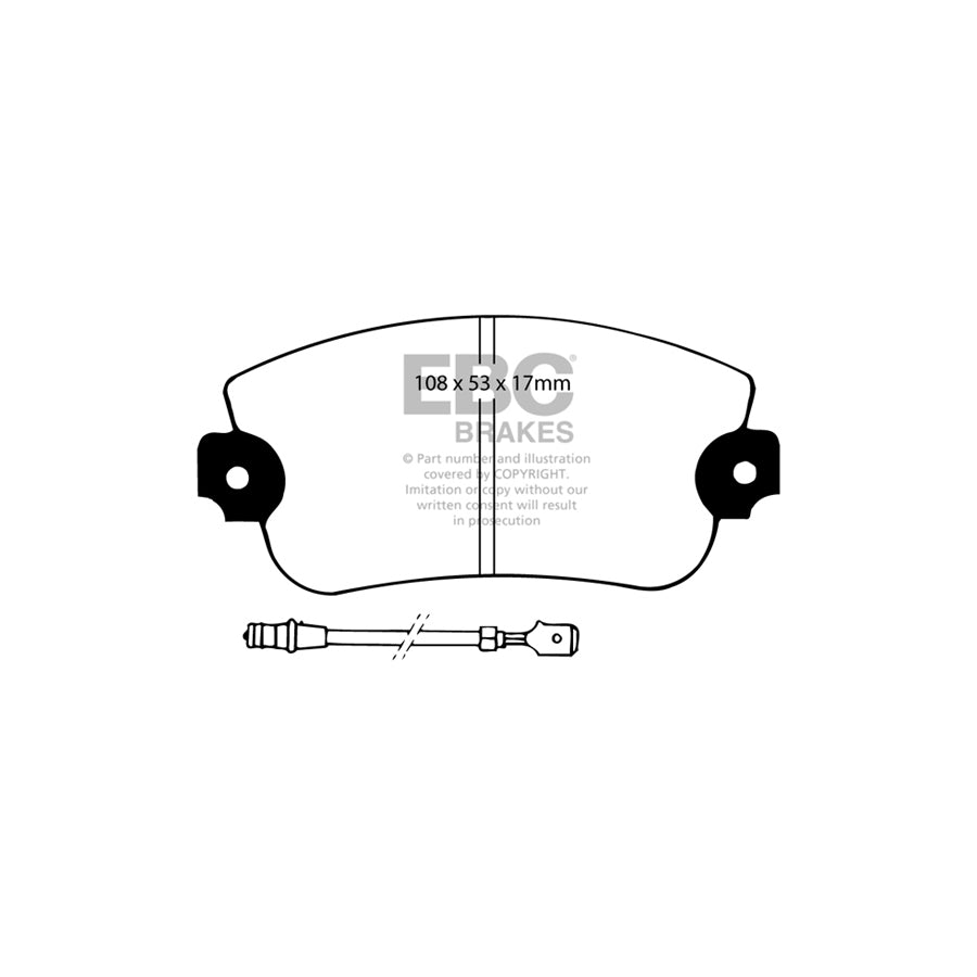 EBC DP230 Lancia Seat Ultimax Front Brake Pads - Bendix Caliper 2 | ML Performance UK Car Parts