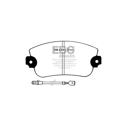 EBC DP230 Lancia Seat Ultimax Front Brake Pads - Bendix Caliper 2 | ML Performance UK Car Parts