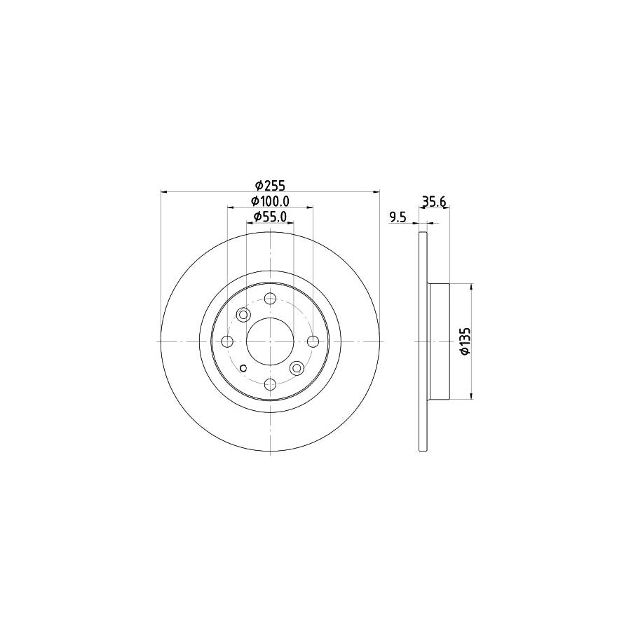 Hella 8DD 355 134-831 Brake Disc