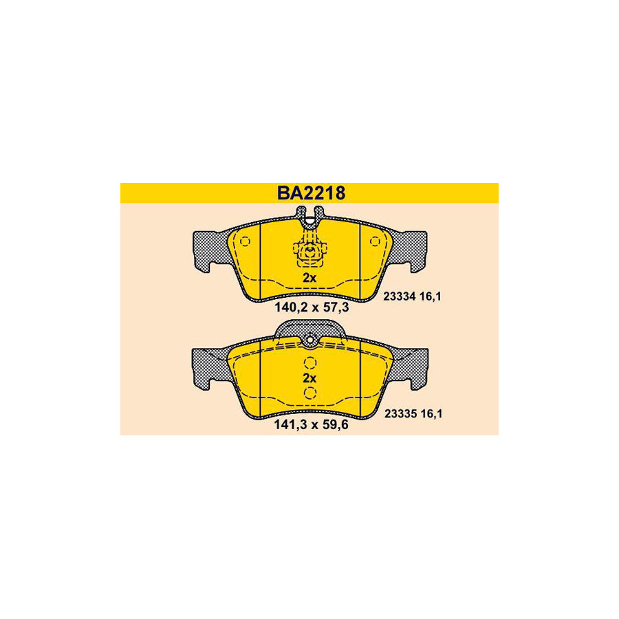 Barum BA2218 Brake Pad Set