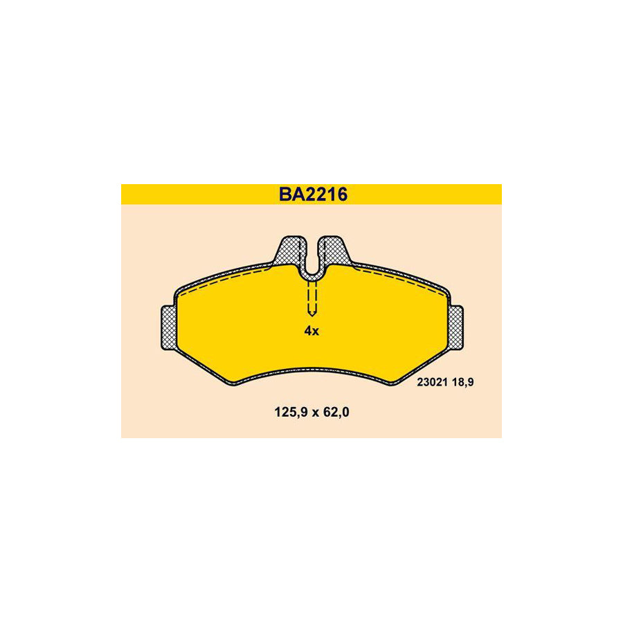 Barum BA2216 Brake Pad Set