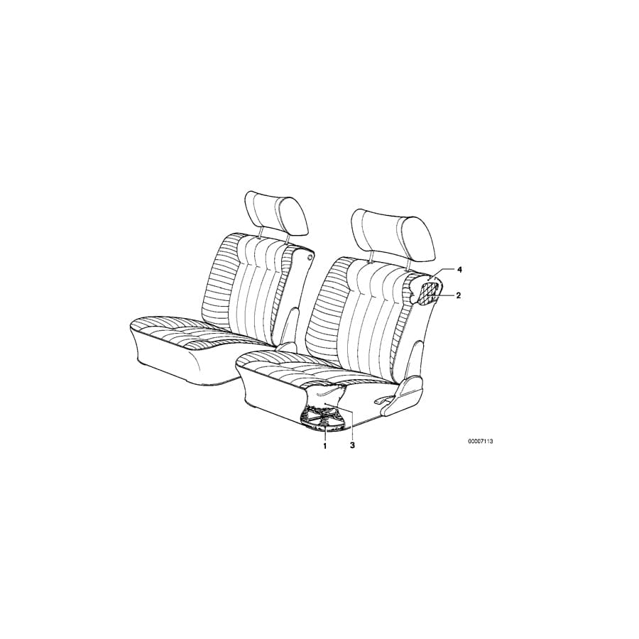 Genuine BMW 52108100450 E30 Spring Frame Backrest Front (Inc. 316, 320is & 316i) | ML Performance UK Car Parts