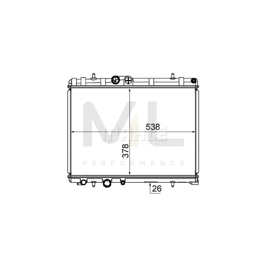 MAHLE ORIGINAL CR 1863 000S Engine radiator Brazed cooling fins, Automatic Transmission | ML Performance Car Parts