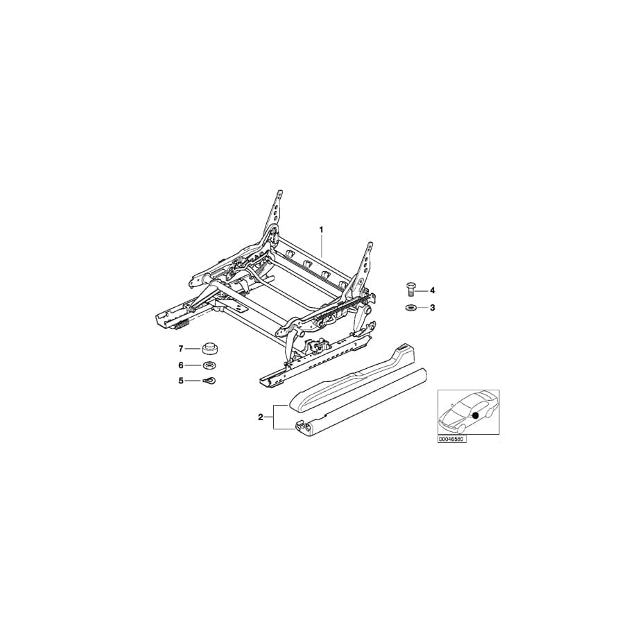 Genuine BMW 52108099436 E53 Covering Seat Rail Right HELLBEIGE (Inc. X5) | ML Performance UK Car Parts