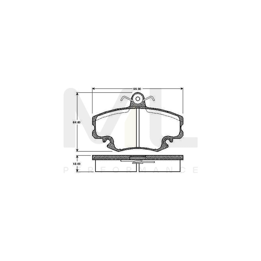 Bosch 0986Tb2953 Brake Pad Set Excl. Wear Warning Contact, With Bolts, With Accessories  | ML Performance Car Parts