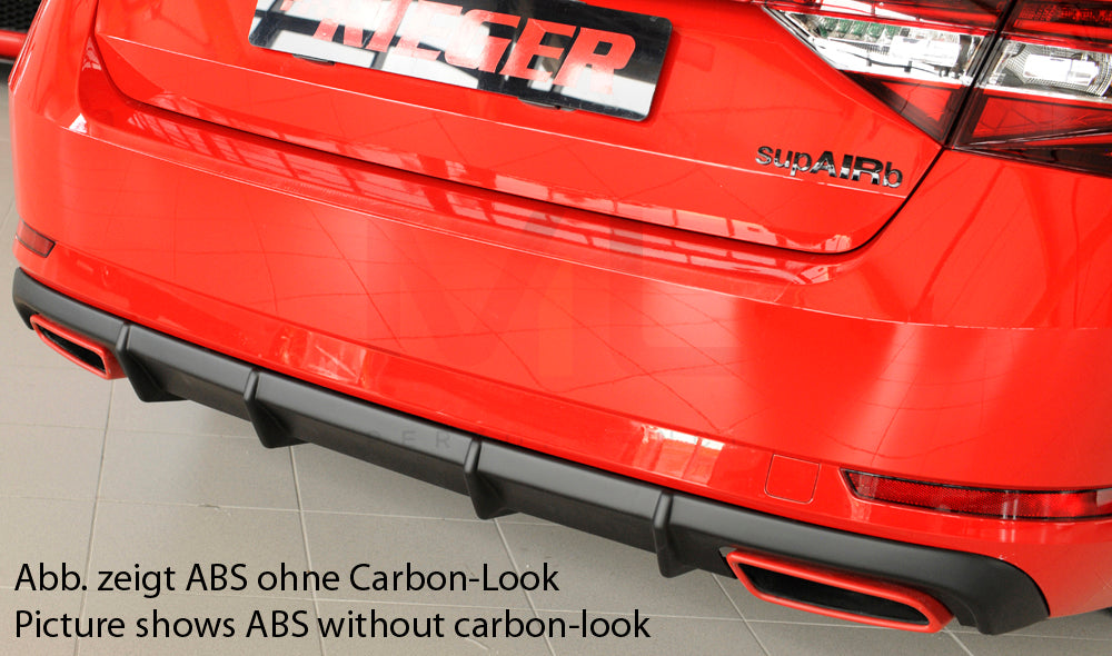 Rieger 00099362 Skoda 3T 3V Superb III Rear Diffuser - RS4-Look 3 | ML Performance UK Car Parts