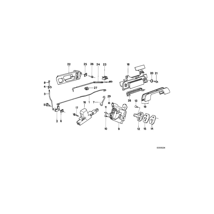 Genuine BMW 51228105783 E32 Door Lock Rear Left (Inc. 740iL, 735i & 750i) | ML Performance UK Car Parts