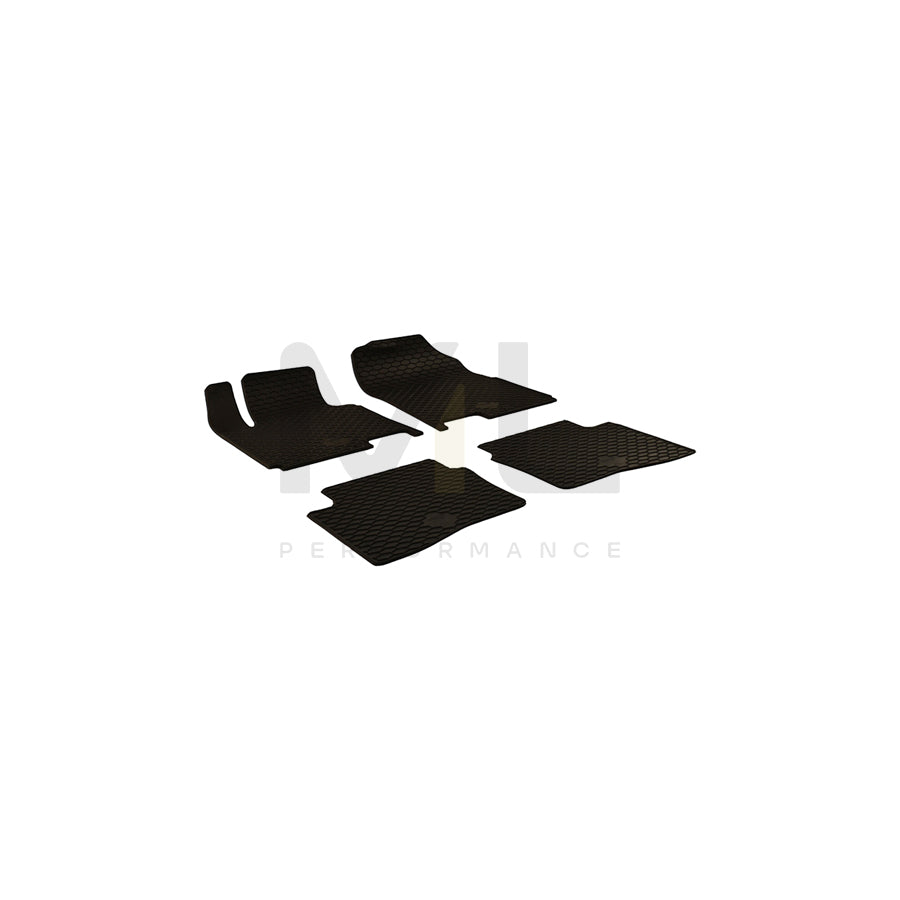 WALSER 50771 Floor mat set for HYUNDAI i20 Elastomer, Front and Rear, Quantity: 4, Black | ML Performance Car Parts