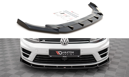 Maxton Design VW-GO-7-R-FD4T Front Splitter V.4 Volkswagen Golf R MK7 | ML Performance UK Car Parts