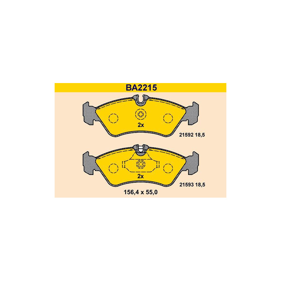 Barum BA2215 Brake Pad Set