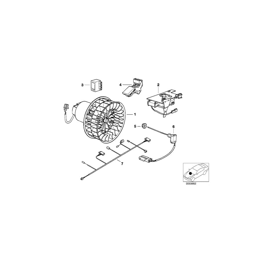 Genuine BMW 64118361929 E36 Actuator (Inc. 316i 1.9, 316g & 323ti) | ML Performance UK Car Parts