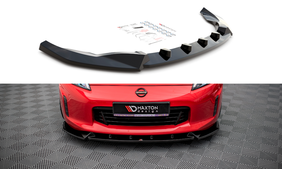 Maxton Design NI-370F-FD3T Front Splitter V.3 Nissan 370Z Facelift | ML Performance UK Car Parts