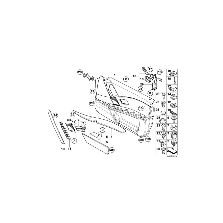 Genuine BMW 51417076300 E60 E61 Handle Upper Part, Front Right RUTHENIUM (Inc. 530xd, 525i & 545i) | ML Performance UK Car Parts