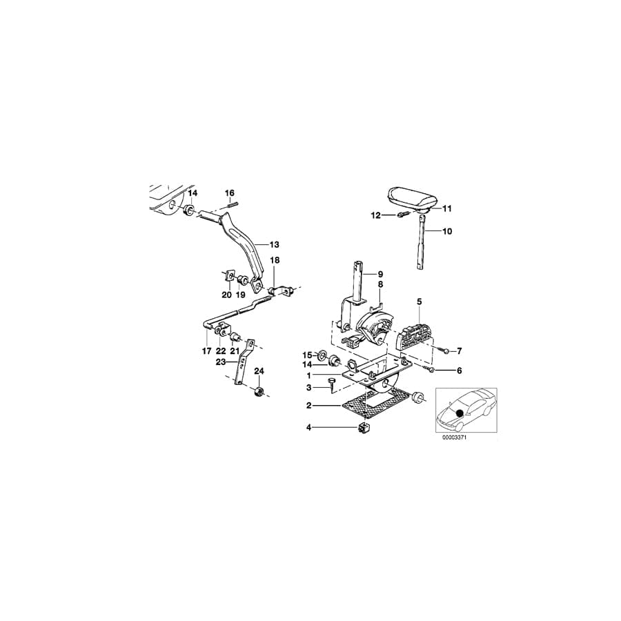 Genuine BMW 25169058550 E21 E23 E12 Selector Lever Handle (Inc. 633CSi, 518 & 323i) | ML Performance UK Car Parts