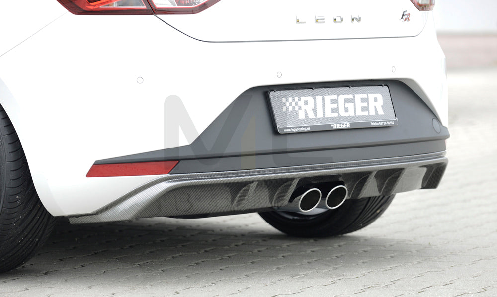 Rieger 00099185 SEAT 5F Leon FR Rear Diffuser 1 | ML Performance UK Car Parts