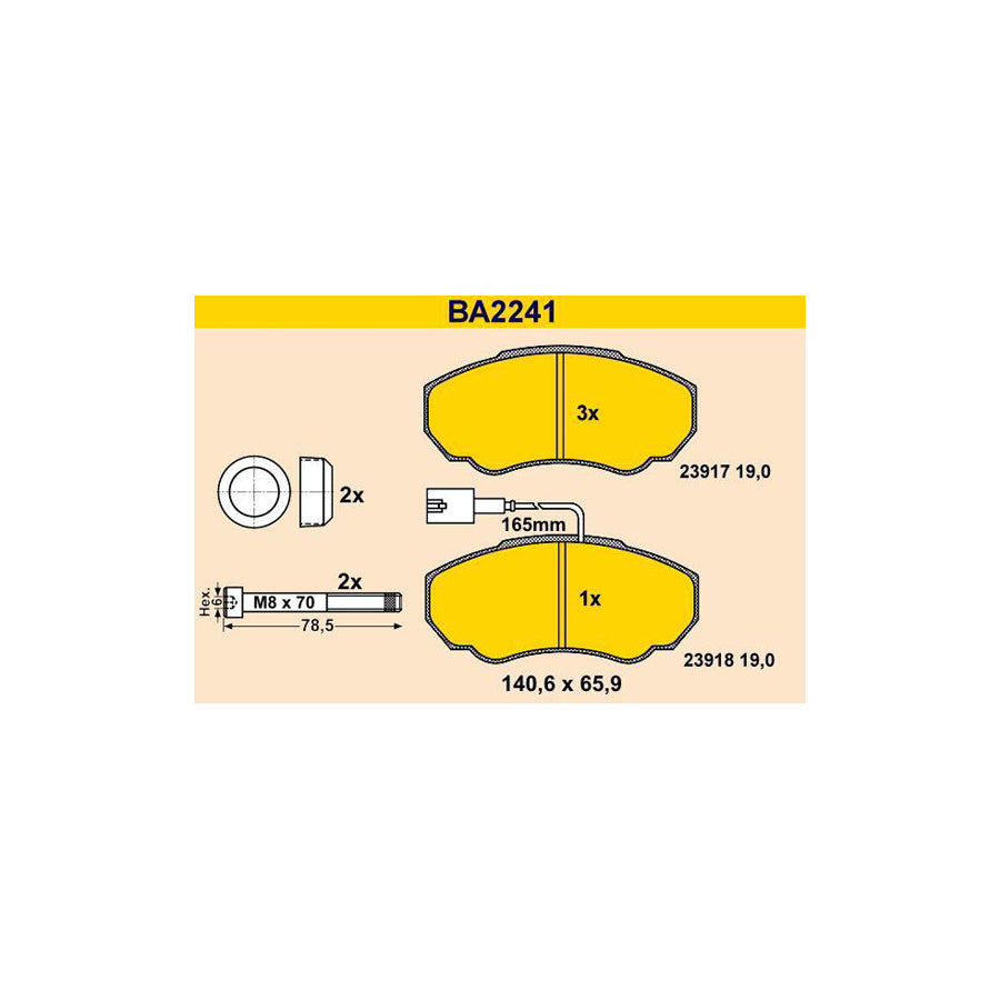 Barum BA2241 Brake Pad Set