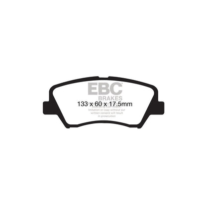 EBC PD08KF713 Hyundai Kia Yellowstuff Front Brake Pad & USR Disc K 2 | ML Performance UK Car Parts