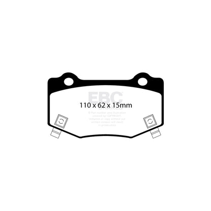 EBC DP83023RPX Chevrolet RP-X Full Race Rear Brake Pads - Brembo Caliper (Inc. Camaro & Corvette C7) 2 | ML Performance UK Car Parts