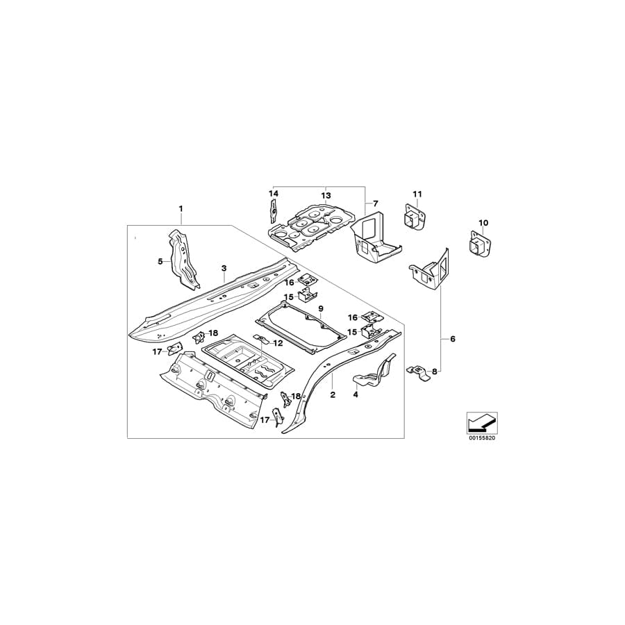 Genuine BMW 41127179574 E93 E93 Base, Rear Module Lower Section, Right (Inc. 318i) 1 | ML Performance UK Car Parts