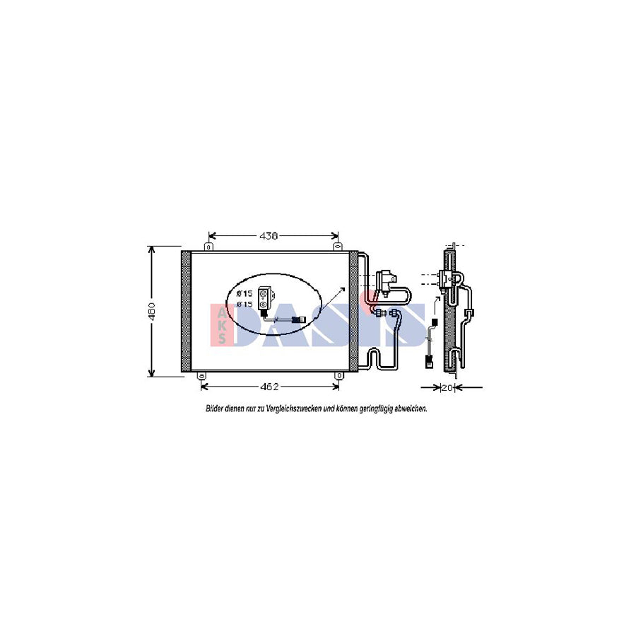 AKS Dasis 182230N Air Conditioning Condenser For Renault Safrane I Phase 1 Hatchback (B54) | ML Performance UK