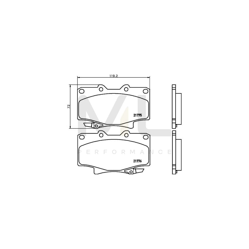 Hella 8DB 355 016-871 Brake Pad Set With Acoustic Wear Warning | ML Performance Car Parts