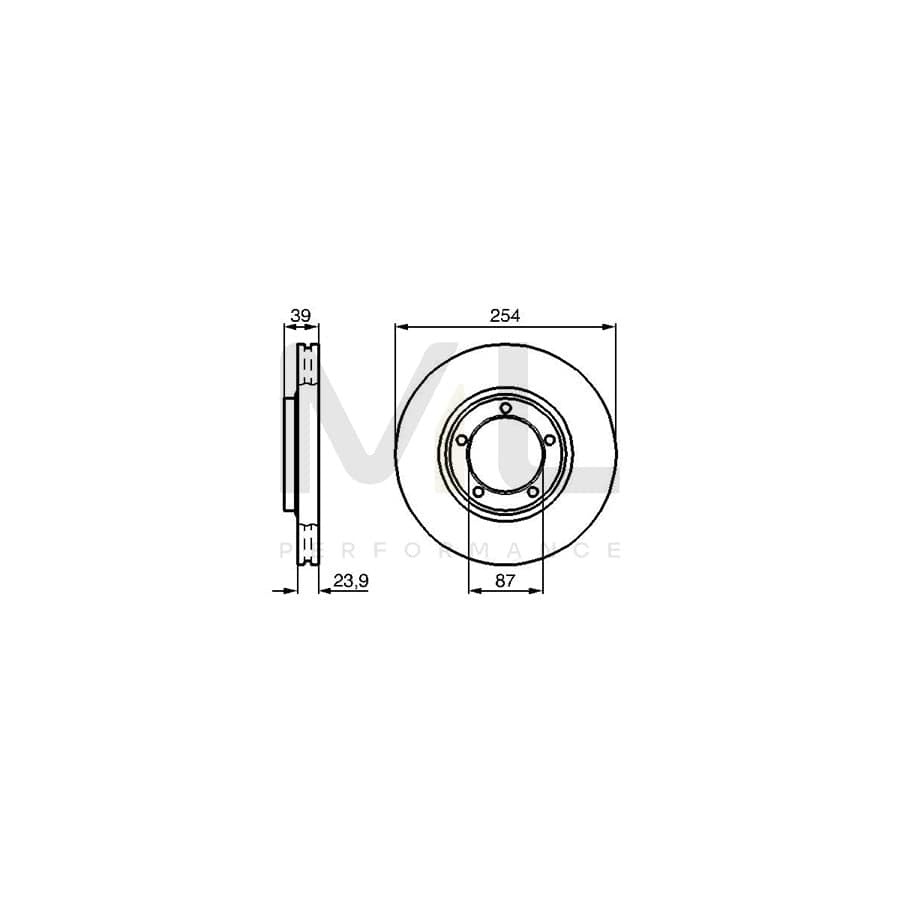 BOSCH 0 986 478 714 Brake Disc Internally Vented, Vented, Oiled | ML Performance Car Parts