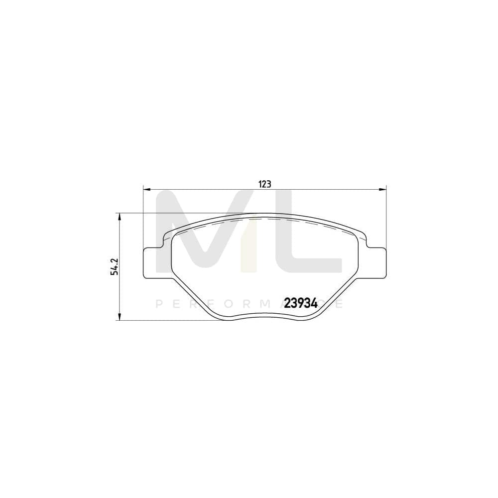 Brembo P 68 031 Brake Pad Set For Renault Megane Excl. Wear Warning Contact, With Brake Caliper Screws | ML Performance Car Parts