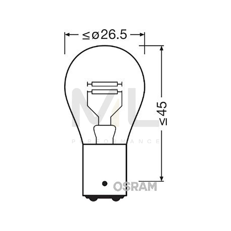 OSRAM ULTRA LIFE 7528ULT-02B Bulb, indicator 12V 21/5W, P21/5W, BAY15d | ML Performance Car Parts