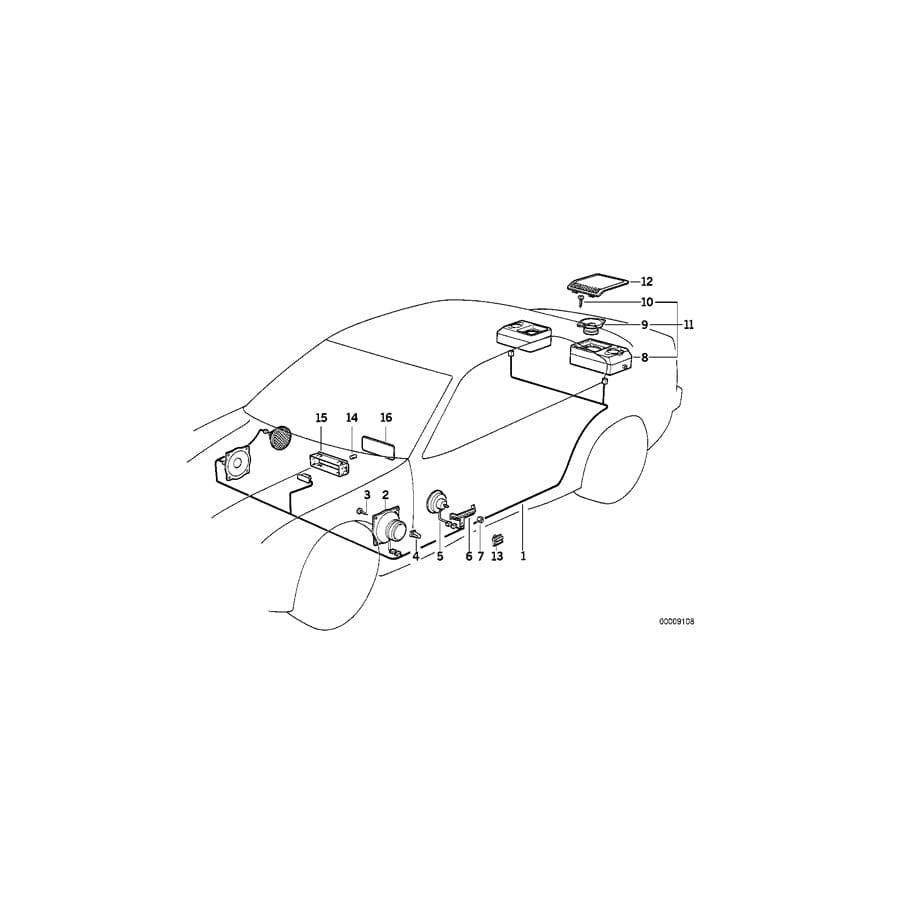 Genuine BMW 65138361406 E36 Rear Right Loudspeaker STEREO SYSTEM (Inc. 325i, 320i & 325td) | ML Performance UK Car Parts