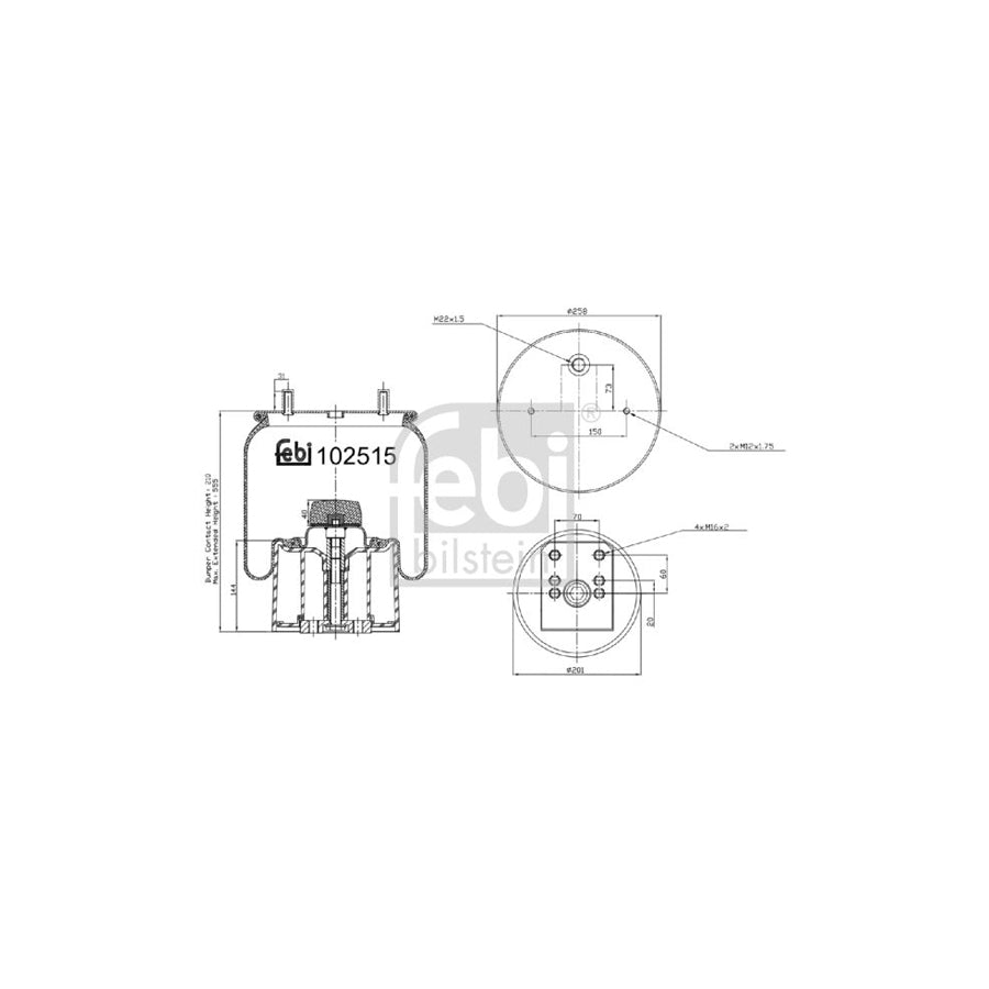 Febi Bilstein 102515 Boot, Air Suspension