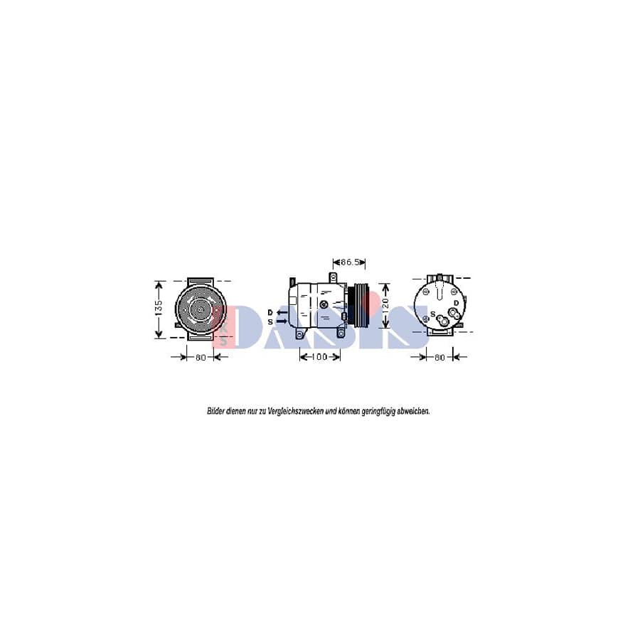 AKS Dasis 850756N Compressor, Air Conditioning For Renault Laguna | ML Performance UK