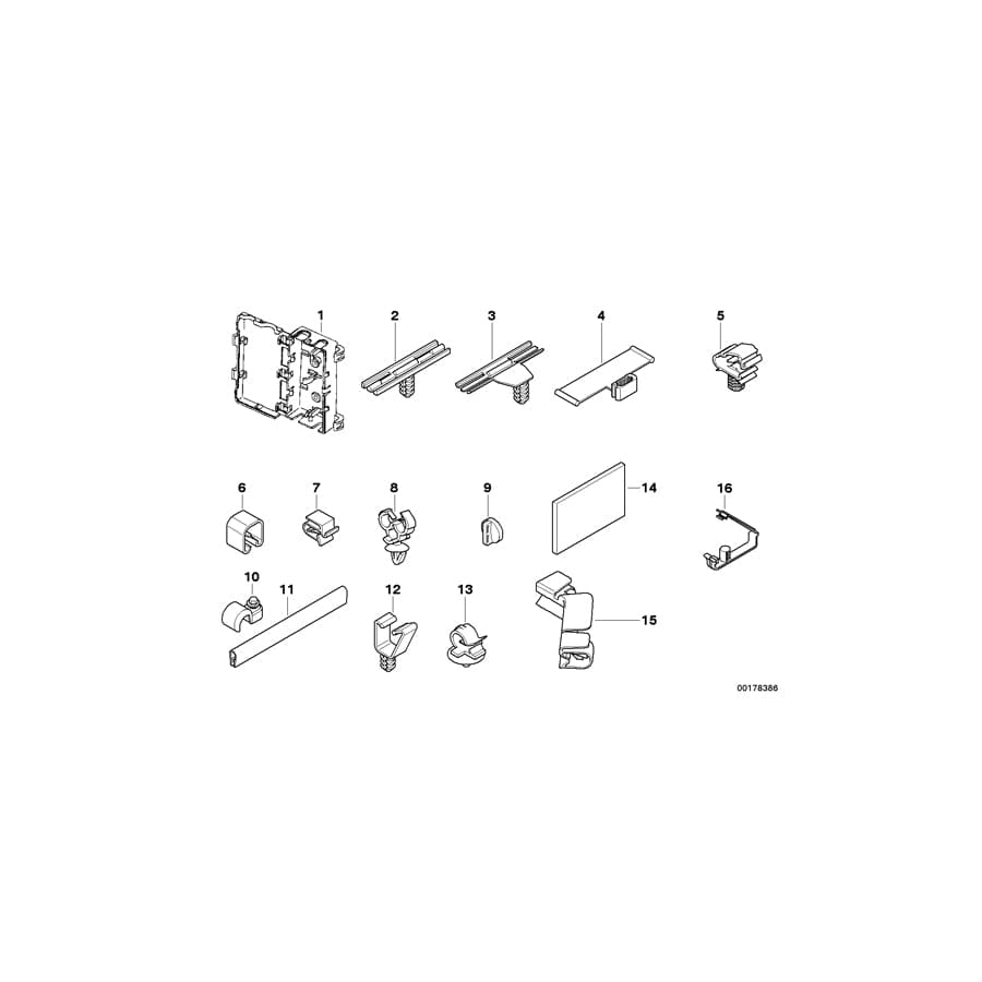 Genuine BMW 61138378037 E53 E36 Clip (Inc. Z3 3.0i, Z3 2.2i & X5 3.0i) | ML Performance UK Car Parts