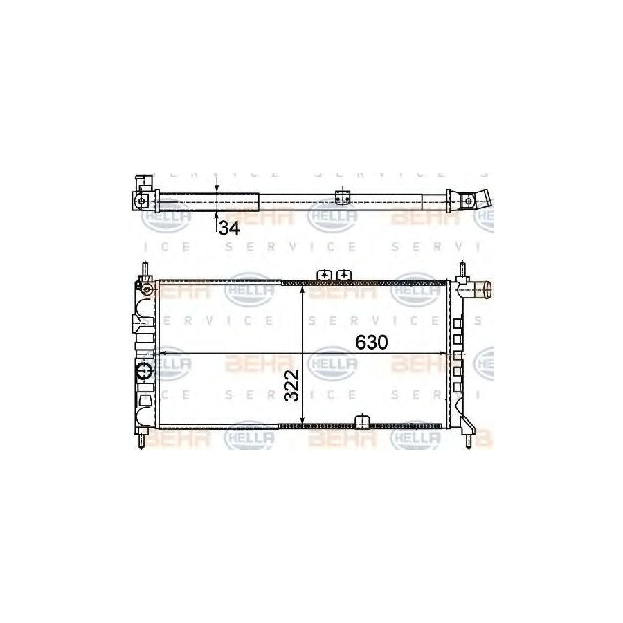 Hella 8MK 376 715-751 Engine Radiator