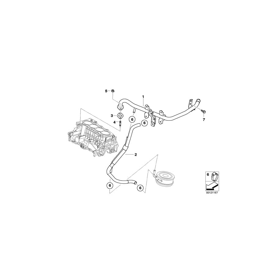 Genuine BMW 11537791861 R50 Stud Bolt M6X20 (Inc. One D) | ML Performance UK Car Parts