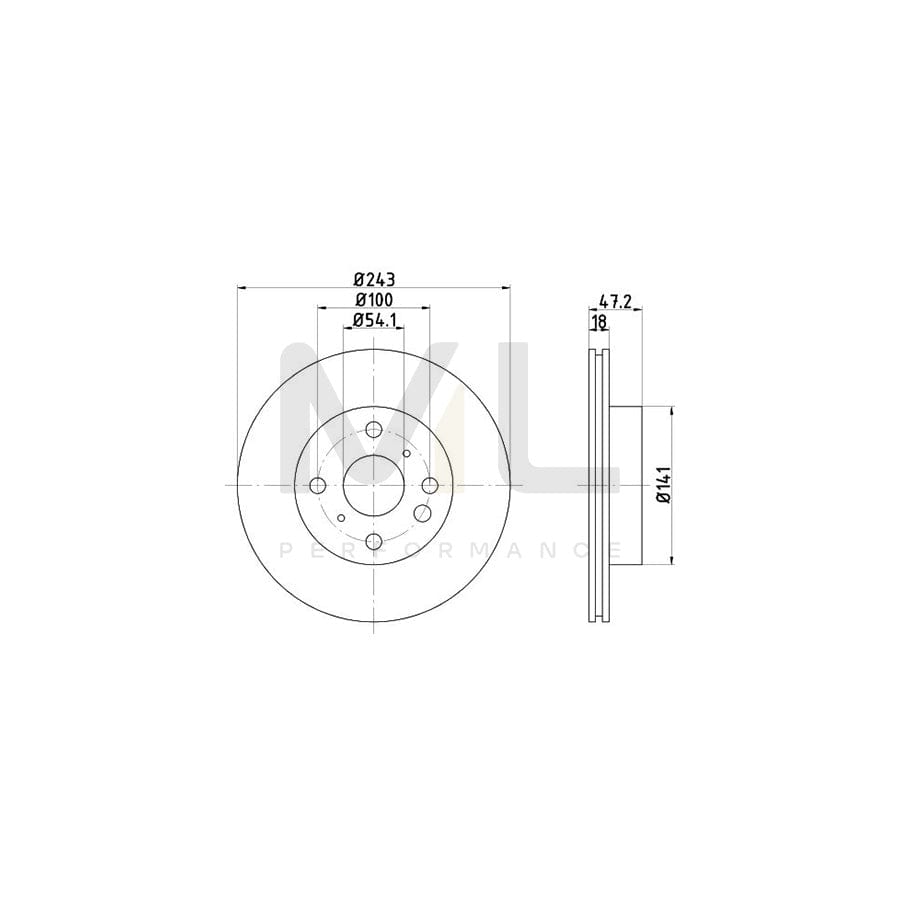 TEXTAR 92050000 Brake Disc for TOYOTA MR2 I Coupe (W10) Internally Vented, without wheel hub, without wheel studs | ML Performance Car Parts