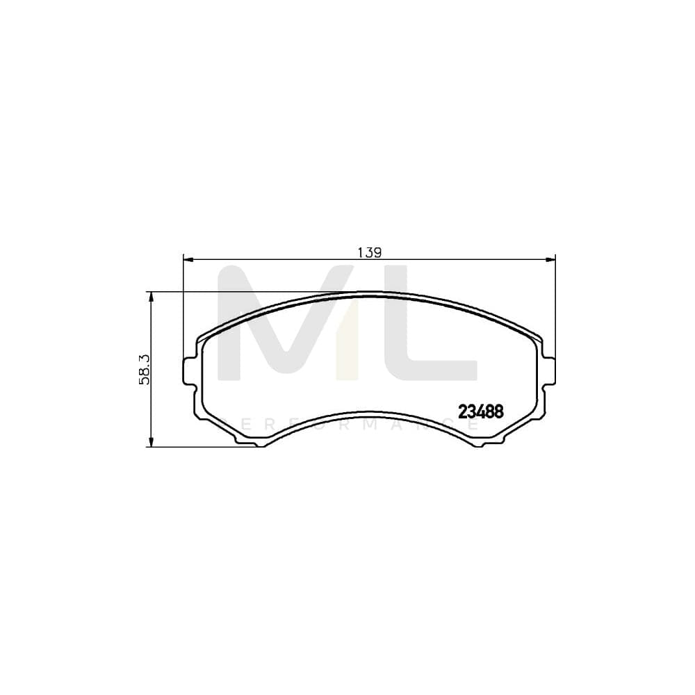 Hella 8DB 355 009-461 Brake Pad Set With Acoustic Wear Warning | ML Performance Car Parts