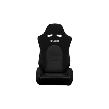 BRAUM Advan Series Sport Reclinable Seats (Black Cloth Alcantara Inserts) – Priced Per Pair