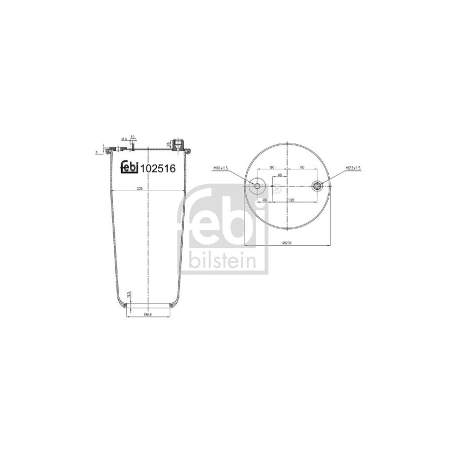 Febi Bilstein 102516 Boot, Air Suspension