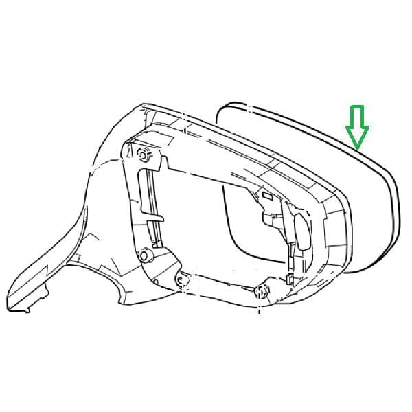 Genuine Lexus 87961-76360 UX Phase 1 N/S Mirror Glass