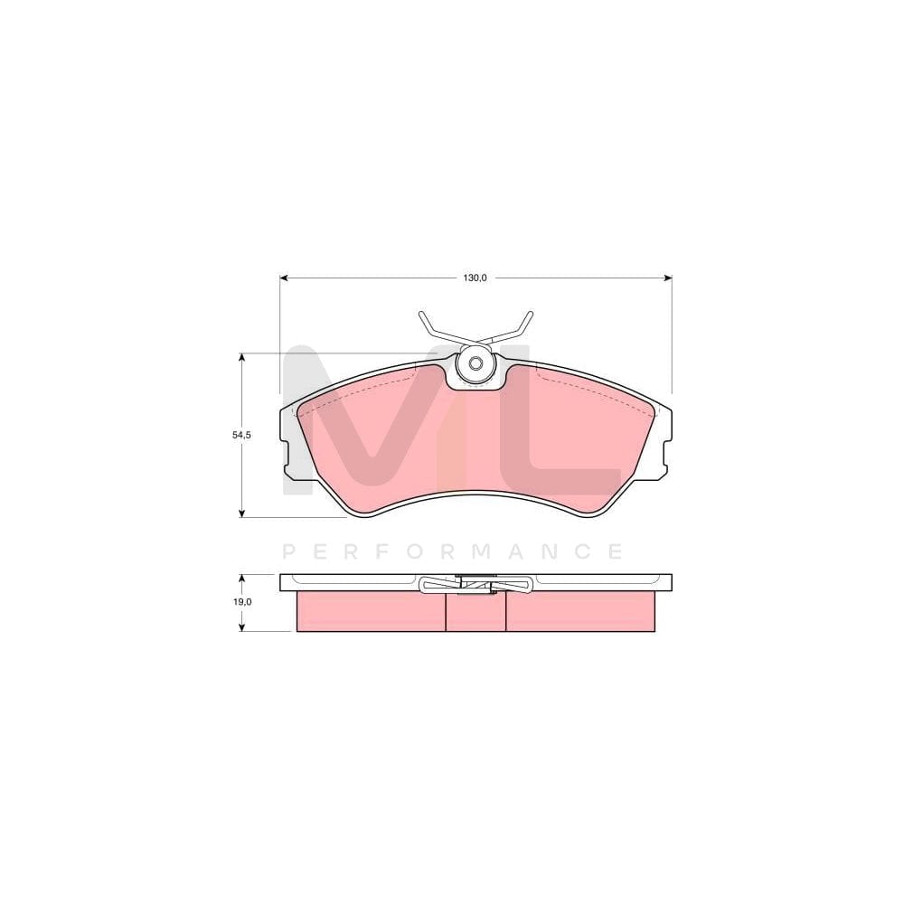 TRW Gdb862 Brake Pad Set Not Prepared For Wear Indicator, With Brake Caliper Screws, With Accessories | ML Performance Car Parts