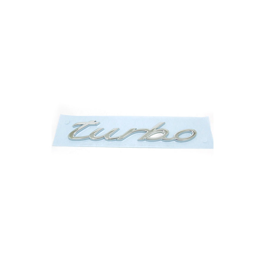 Genuine Porsche Turbo - Polished Chrome Rear Badge For Porsche 958 Cayenne 2011  | ML Performance UK Car Parts