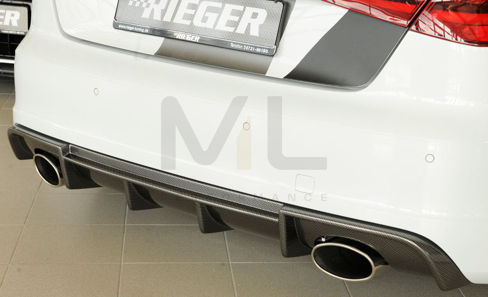 Rieger 00099357 Audi 8V Rear Diffuser (A3 & S3) 2 | ML Performance UK Car Parts