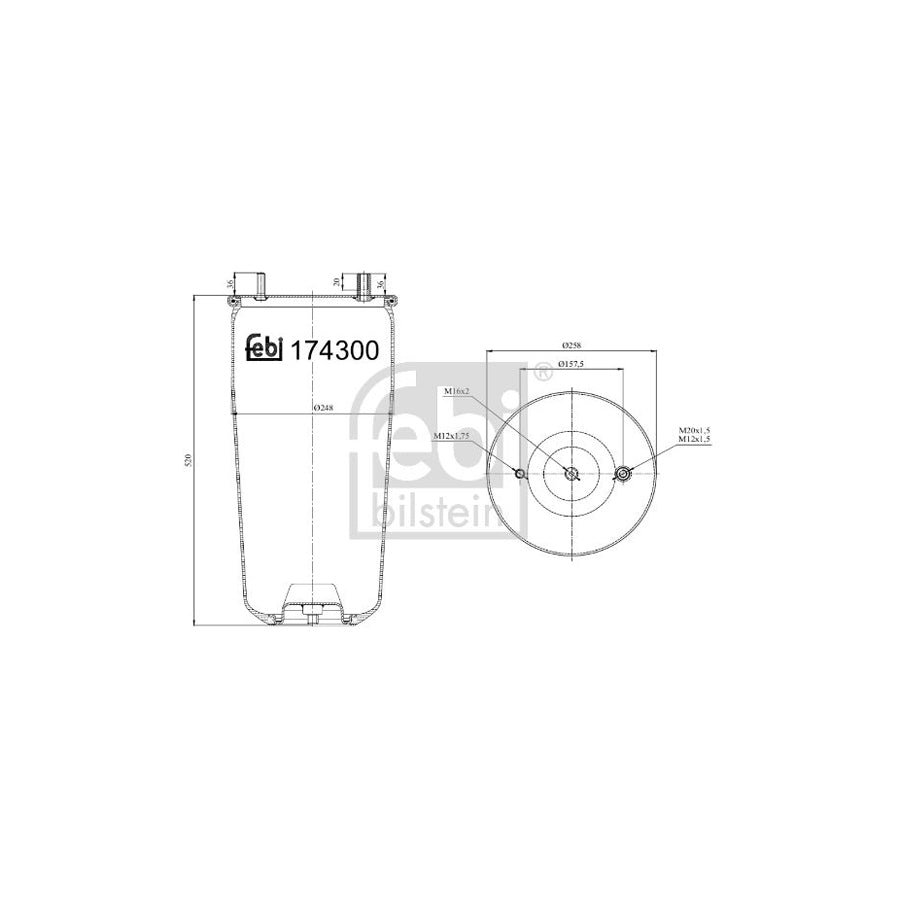 Febi Bilstein 174301 Boot, Air Suspension